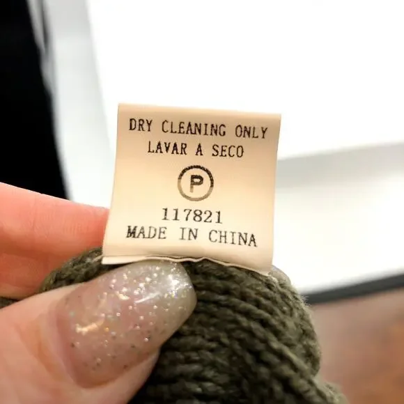 Pink Clover Gabriel Textured Sweater Large Olive Green Mock Neck Stitch Fix NWT - Picture 8 of 8